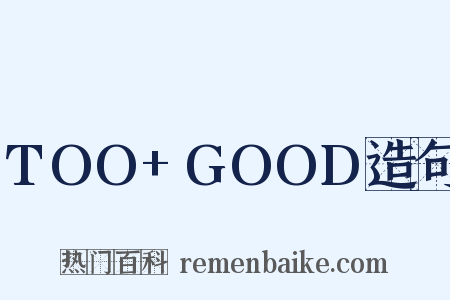 TOO+GOOD造句是什么意思的图片